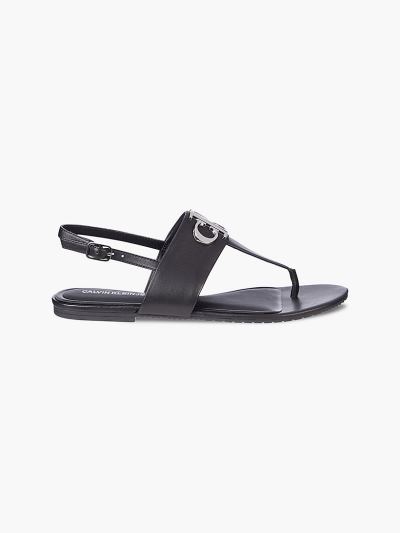 Calvin Klein Cipők HU396406 | Calvin Klein Bőr Női Szandál Fekete